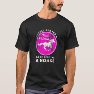 Schattig Paardrijden Echte Vriend Dier T-shirt