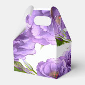 Schattig Paars Dinosaur Floral Baby shower Bedankdoosjes (Achterkant)