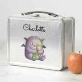 Schattig Paars Groen Fluffy Monster Buddy (In situ)