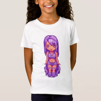 Schattig paars meisje  t-shirt