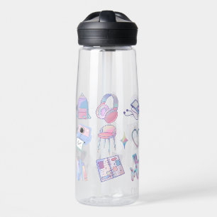 schattig paars patroon waterfles