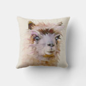 Schattig paarse alpaca kussen (Achterkant)