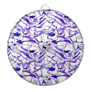Schattig paarse aquarel abstracte lijnen patroon dartbord