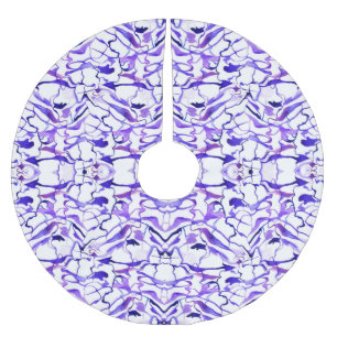 Schattig paarse aquarel abstracte lijnen patroon kerstboom rok
