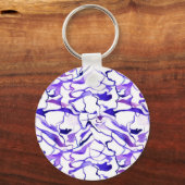 Schattig paarse aquarel abstracte lijnen patroon sleutelhanger (Voorkant)
