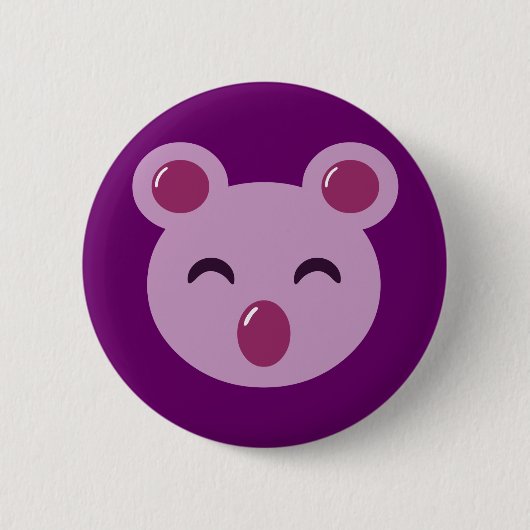 Schattig Paarse Koala Beer Ronde Button 5,7 Cm (Voorkant)