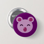 Schattig Paarse Koala Beer Ronde Button 5,7 Cm (Voorkant /achterkant)