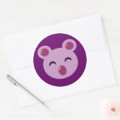 Schattig Paarse Koala Beer Ronde Sticker (Envelop)