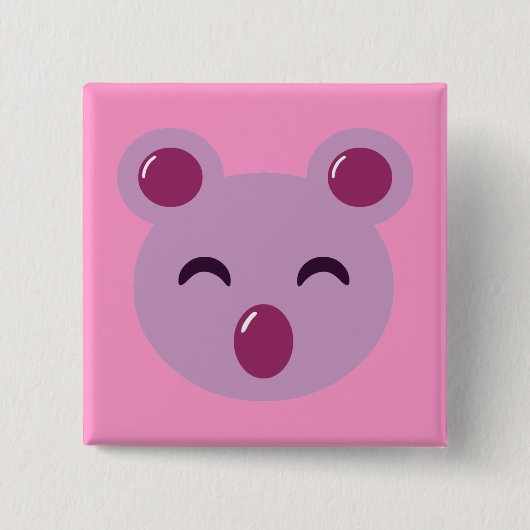 Schattig Paarse Koala Beer Vierkante Button 5,1 Cm (Voorkant)