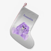 Schattig Paarse Konijn Kleine Kerstsok (Voorkant (Hangend))