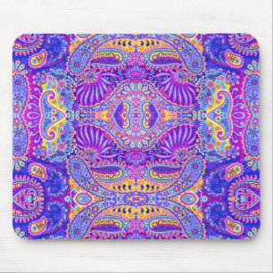 Schattig paarse paisley patroon muismat