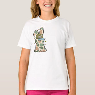 Schattig Paasei Jager Konijn – Grappige Camouflage T-shirt