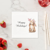 Schattig Paasfeest met een knuffelkonijn Servet (Insitu)