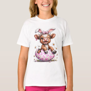 Schattig paashaas kalf t-shirt
