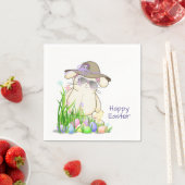 schattig paashaas met zonnebril servetten (Insitu)