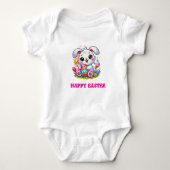 Schattig paashaas T-shirt voor baby's (Voorkant)