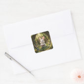 Schattig Paashaas Vierkante Sticker (Envelop)