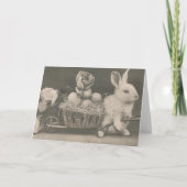 Schattig  paaskonijn feestdagen kaart (Voorkant)