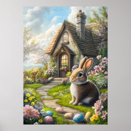 Schattig Paasschilderij Poster
