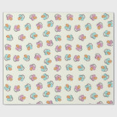 Schattig Pacifier Gender Reopenbaart Baby shower Cadeaupapier (Vlak)