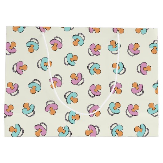 Schattig Pacifier Gender Reopenbaart Baby shower Groot Cadeauzakje (Achterkant)