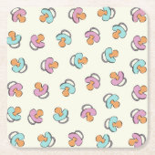 Schattig Pacifier Gender Reopenbaart Baby shower Kartonnen Onderzetters (Voorkant)