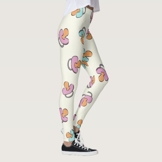 Schattig Pacifier Gender Reopenbaart Baby shower Leggings (Rechts)