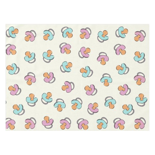 Schattig Pacifier Gender Reopenbaart Baby shower Tafelkleed (Voorkant (Horizontaal))