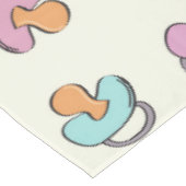 Schattig Pacifier Gender Reopenbaart Baby shower Tafelkleed (Gekanteld)
