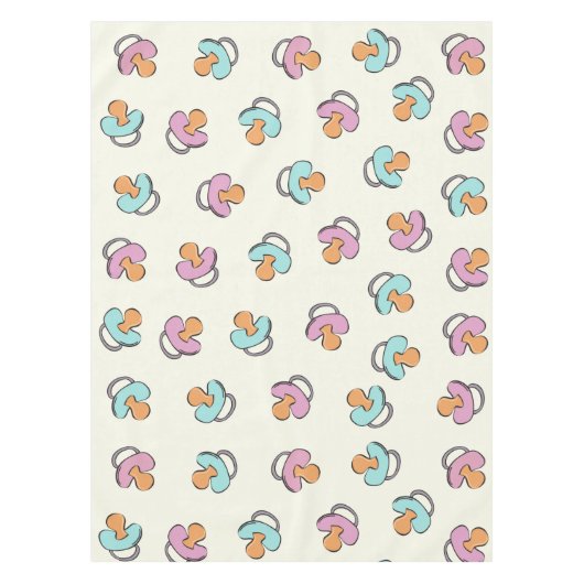 Schattig Pacifier Gender Reopenbaart Baby shower Tafelkleed (Voorkant)