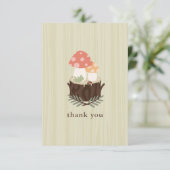 Schattig paddenstoel Baby shower dank u Bedankkaart (Staand voorkant)