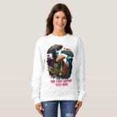 Schattig paddenstoel huis bloemen, paddenstoel lie trui (Voorkant volledig)