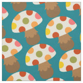 Schattig paddenstoelenpatroon stof (Swatch)