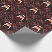 schattig Palestijns meisje Borduurwerk rode tatree Cadeaupapier (Hoek)