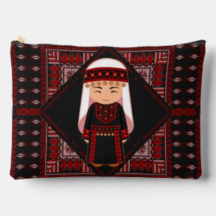 schattig Palestijns meisje Borduurwerk rode tatree Etui