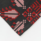 schattig Palestijns meisje Borduurwerk rode tatree Fleece Deken (Hoek)