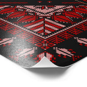 schattig Palestijns meisje Borduurwerk rode tatree Foto Afdruk (Hoek)