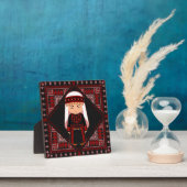 schattig Palestijns meisje Borduurwerk rode tatree Fotoplaat (Insitu)