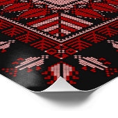 schattig Palestijns meisje Borduurwerk rode tatree Perfect Poster (Hoek)