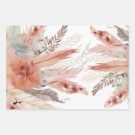 Schattig Pampas gras Inpakpapier Vel (Voorkant)