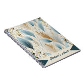 Schattig pampasgras notitieboek (Rechterzijde)