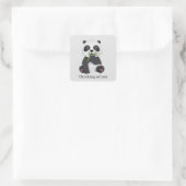 schattig panda-beer aan je denken vierkante sticker (Tas)