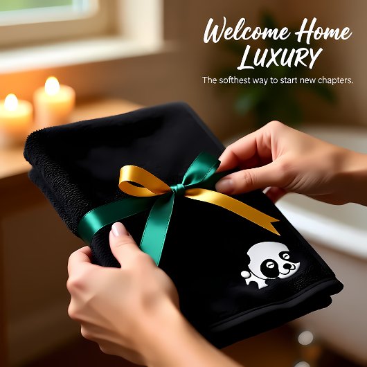 Schattig panda beer bad handdoek