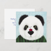 Schattig Panda Beer Bedankkaart (Voorkant / Achterkant)
