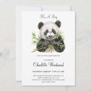 Schattig Panda Beer Boy Baby shower Kaart