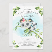 Schattig Panda Beer Boys Baby shower Kaart (Voorkant)