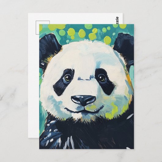 Schattig Panda Beer Briefkaart (Voorkant / Achterkant)
