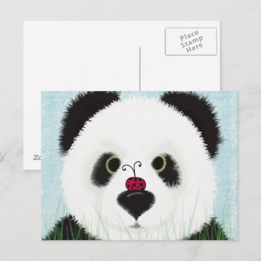 Schattig Panda Beer Briefkaart (Voorkant / Achterkant)