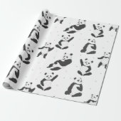 Schattig panda-beer cadeaupapier (Uitgerold)