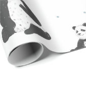 Schattig panda-beer cadeaupapier (Rol Hoek)